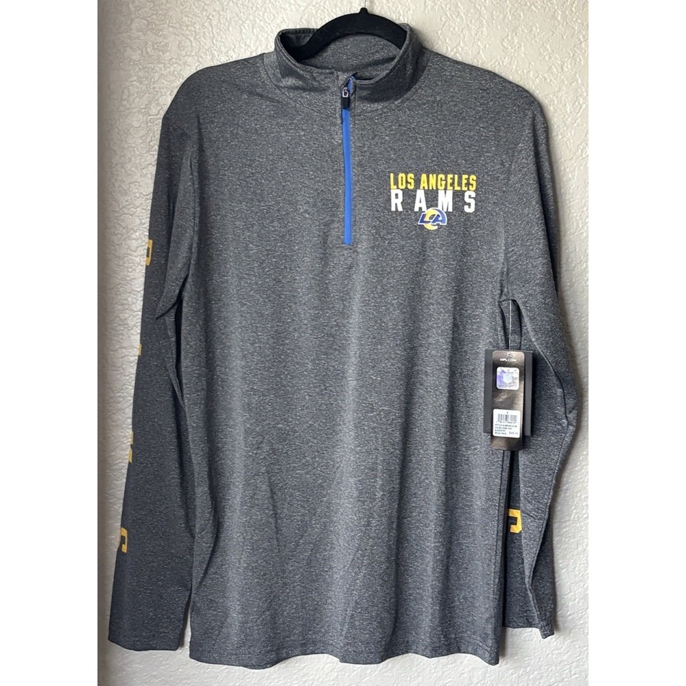 Los Angeles Rams NFL Team 1/4 Zip Pullover Tech Jacket Shirt size Men's S